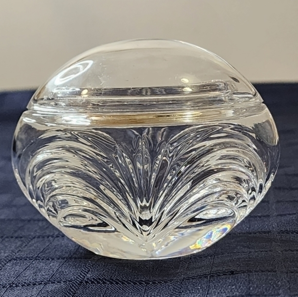 RCR Royal Crystal Rock Oval Trinket Bowl Made In Italy